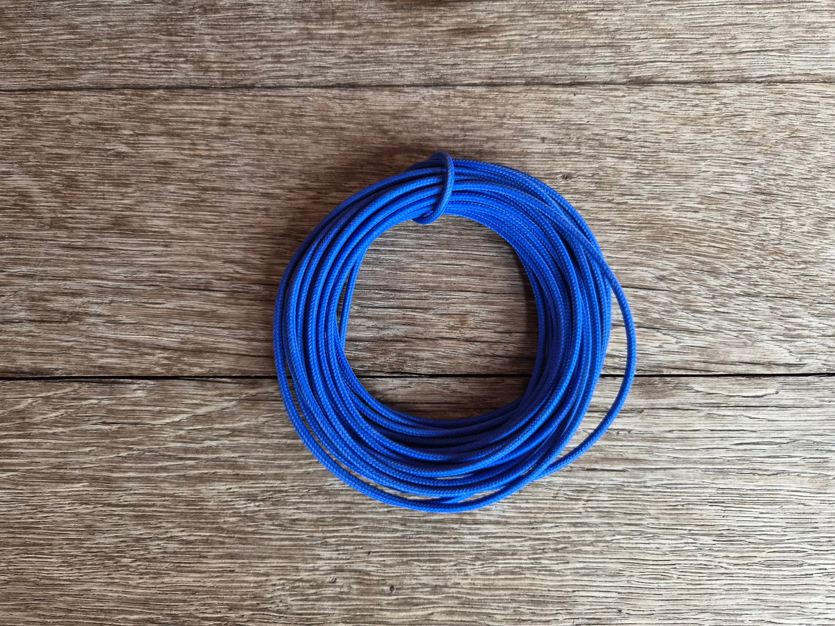 WL28-21 // Kabel, Stoff, 1 Meter, Blau