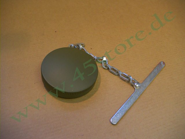 3507-41A // Tankdeckel, Öl, + Kette, Grün