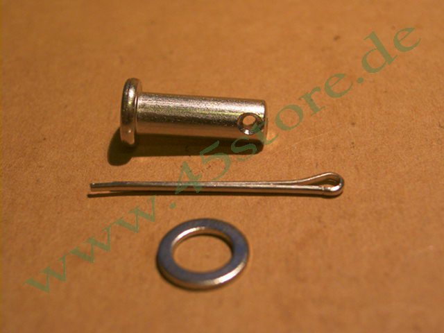 4069-26C // Sicherungsstift + Splint, Bremszugaufnahme, Chrom