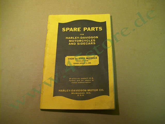 B19 // Ersatzteilbuch, 1928-32'