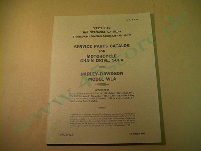 B3 // Ersatzteilbuch, WLA, 1940-43'