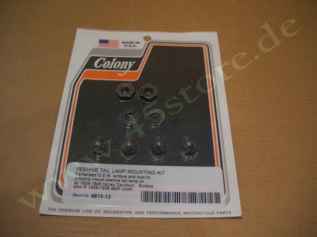 WL31-5 // Befestigungs-Set, Rücklicht, "BEEHIVE", parkerisiert