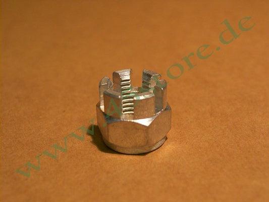 0128 // Kronenmutter, 3/8"-24 UNF x 15/32" x 9/16", cadmiert