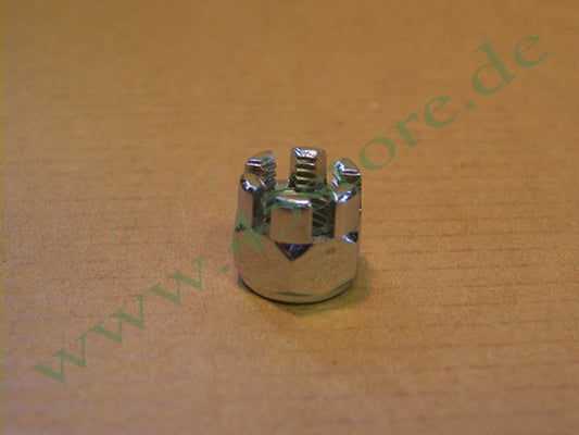 0128C // Kronenmutter, 3/8"-24 UNF x 15/32" x 9/16", Chrom