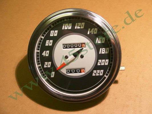 11126-46K // Tacho, Schwarz/Silber, km/h, 1946-47', Replika