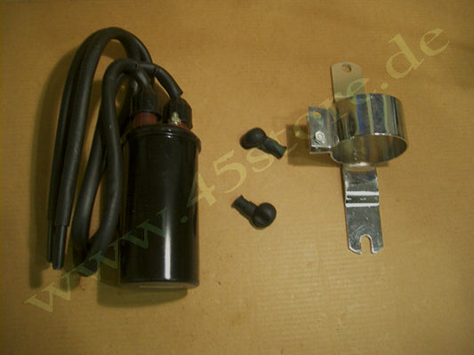 1722-R6B // Zündspule, 6V, rund, schwarz