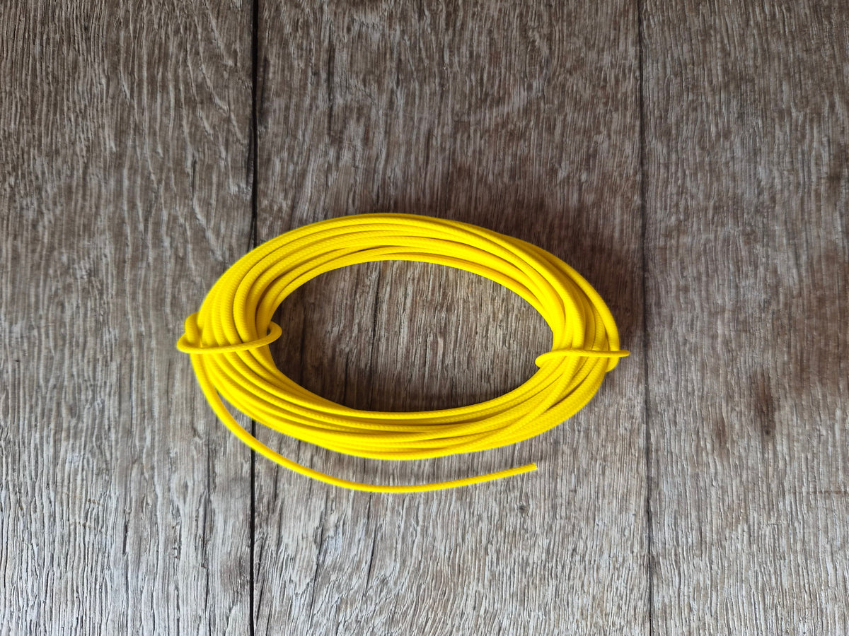 WL28-20 // Kabel, Stoff, 1 Meter, Gelb