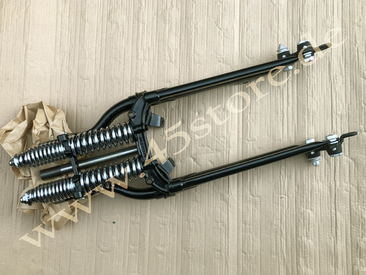 2601-36BC // Springergabel, Big Twin, Inline, Schwarz, Chrom Federn