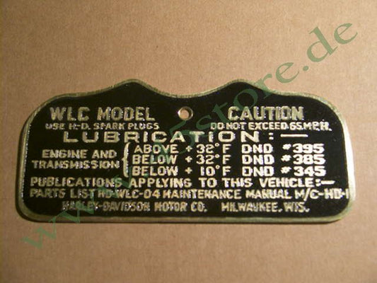 3531-43A // Inspektionsplatte, WLC, ab 43', Messing