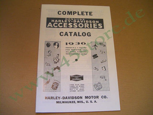 B18 // Zubehör-Katalog, 1936