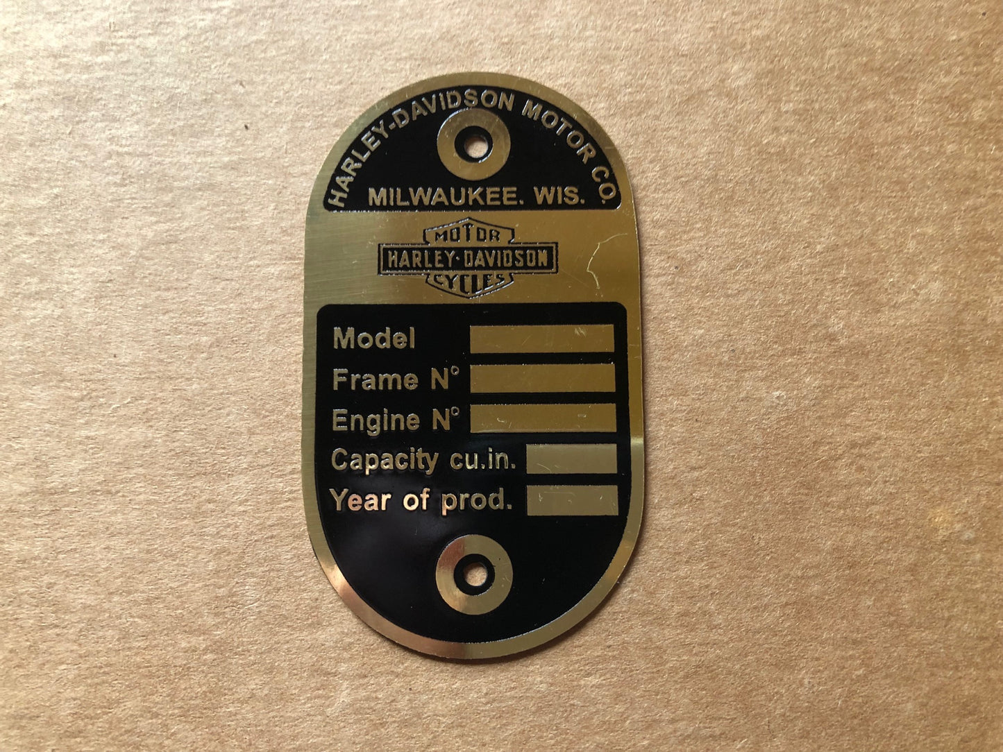 WL10-5 // Typenschild, Messing