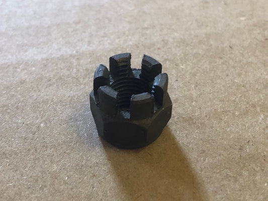 0128P // Kronenmutter, 3/8"-24 UNF x 15/32" x 9/16", parkerisiert