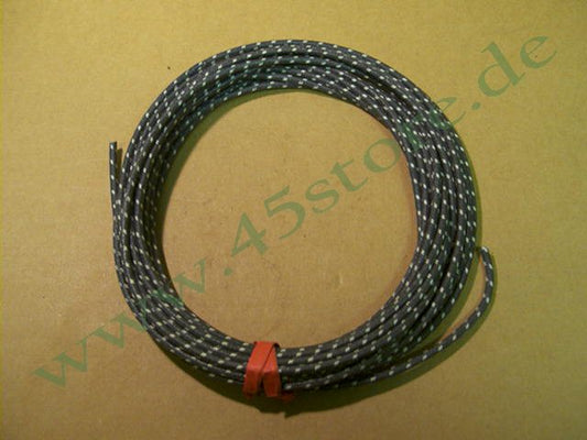 WL28-1 // Kabel, Stoff, 1 Meter, Schwarz