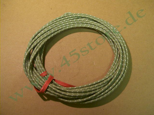 WL28-3 // Kabel, Stoff, 1 Meter, Grün
